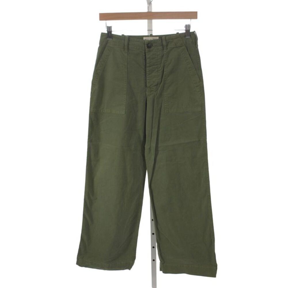Nili Lotan Womens Military Chino Pants Green Cotton Size 00